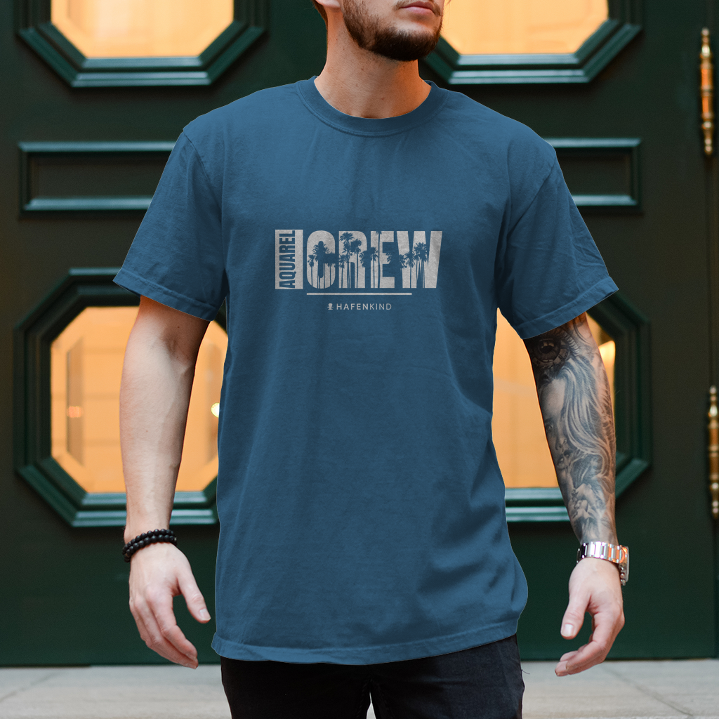 AQUAREL CREW PALMEN - Shirt Herren