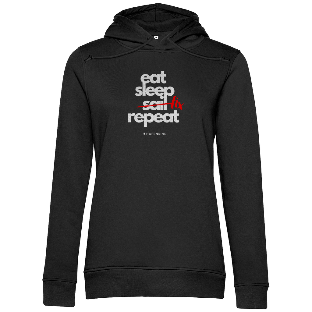 EAT SLEEP FIX REPEAT - Premium Bio Hoodie Damen