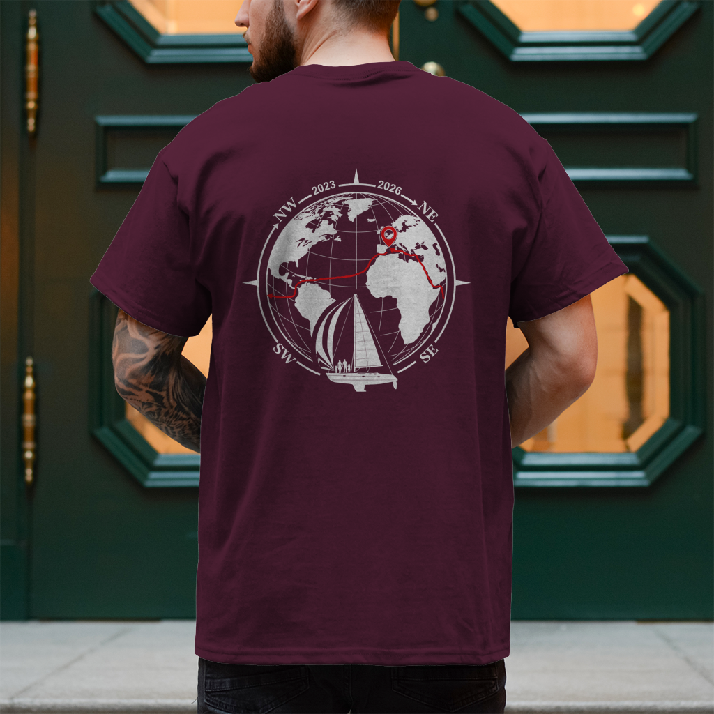 Aquarel Weltumsegler-Shirt DIGITALE CREW Männer