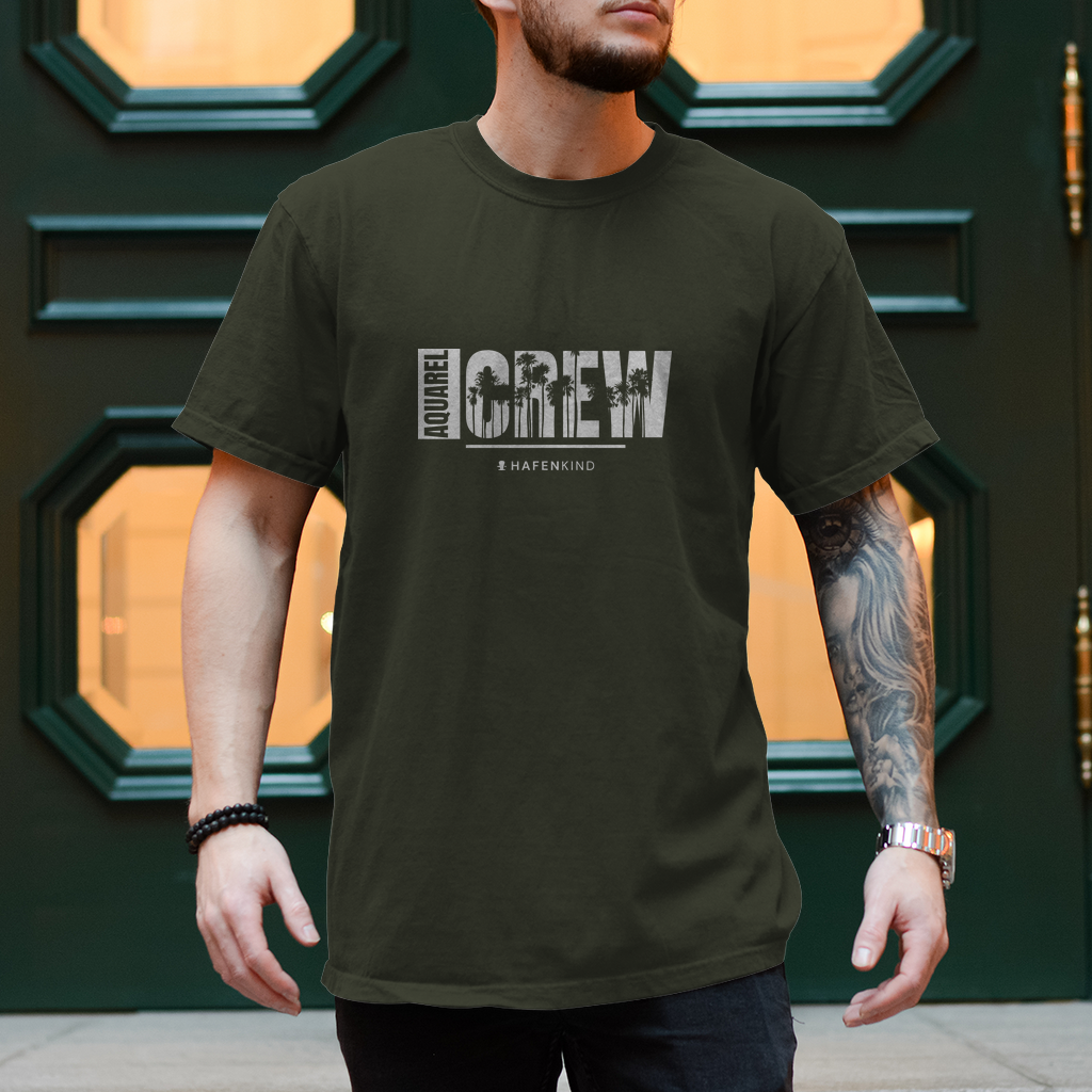 AQUAREL CREW PALMEN - Shirt Herren