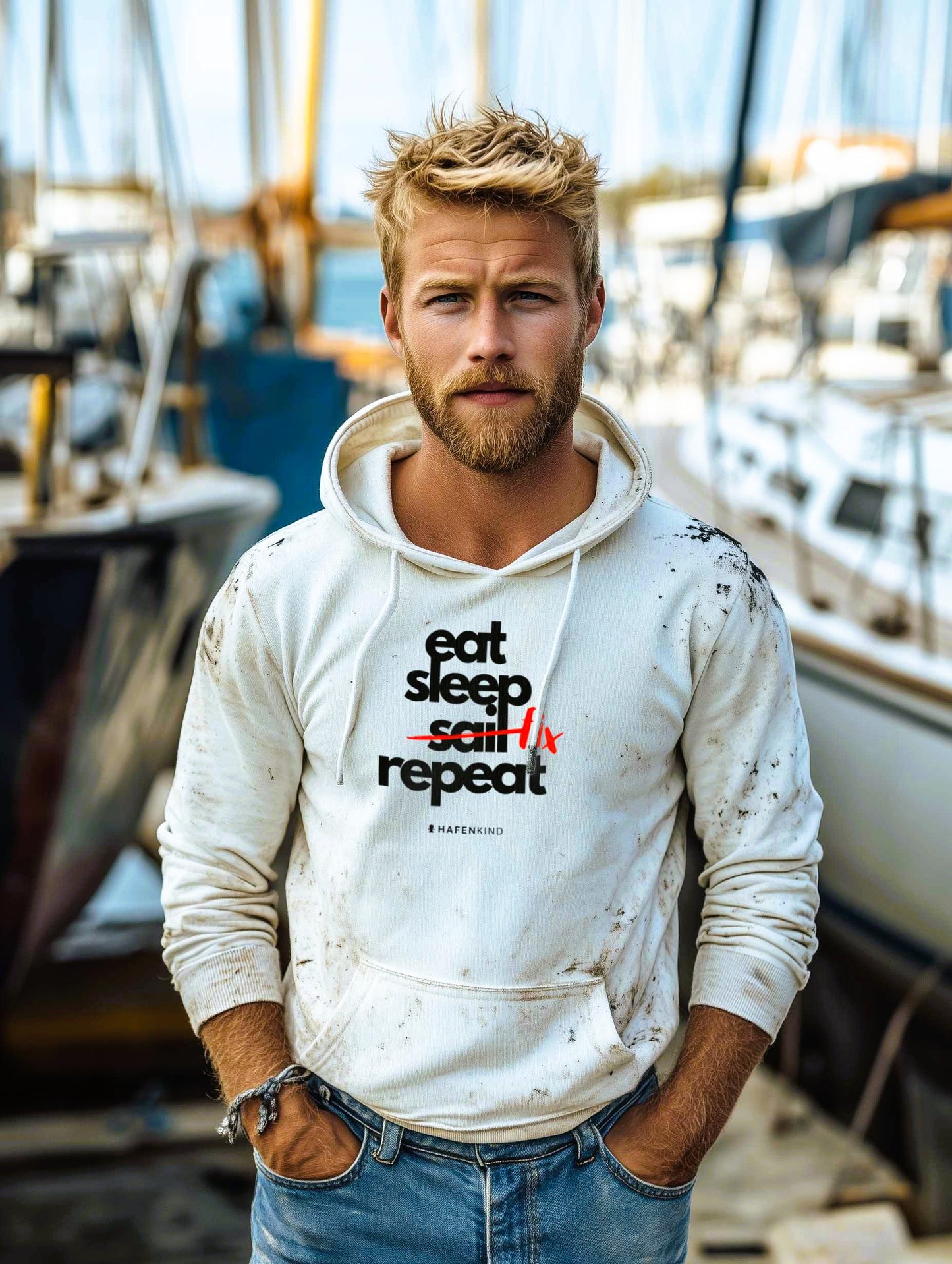 EAT SLEEP FIX REPEAT - Premium Bio Hoodie Herren