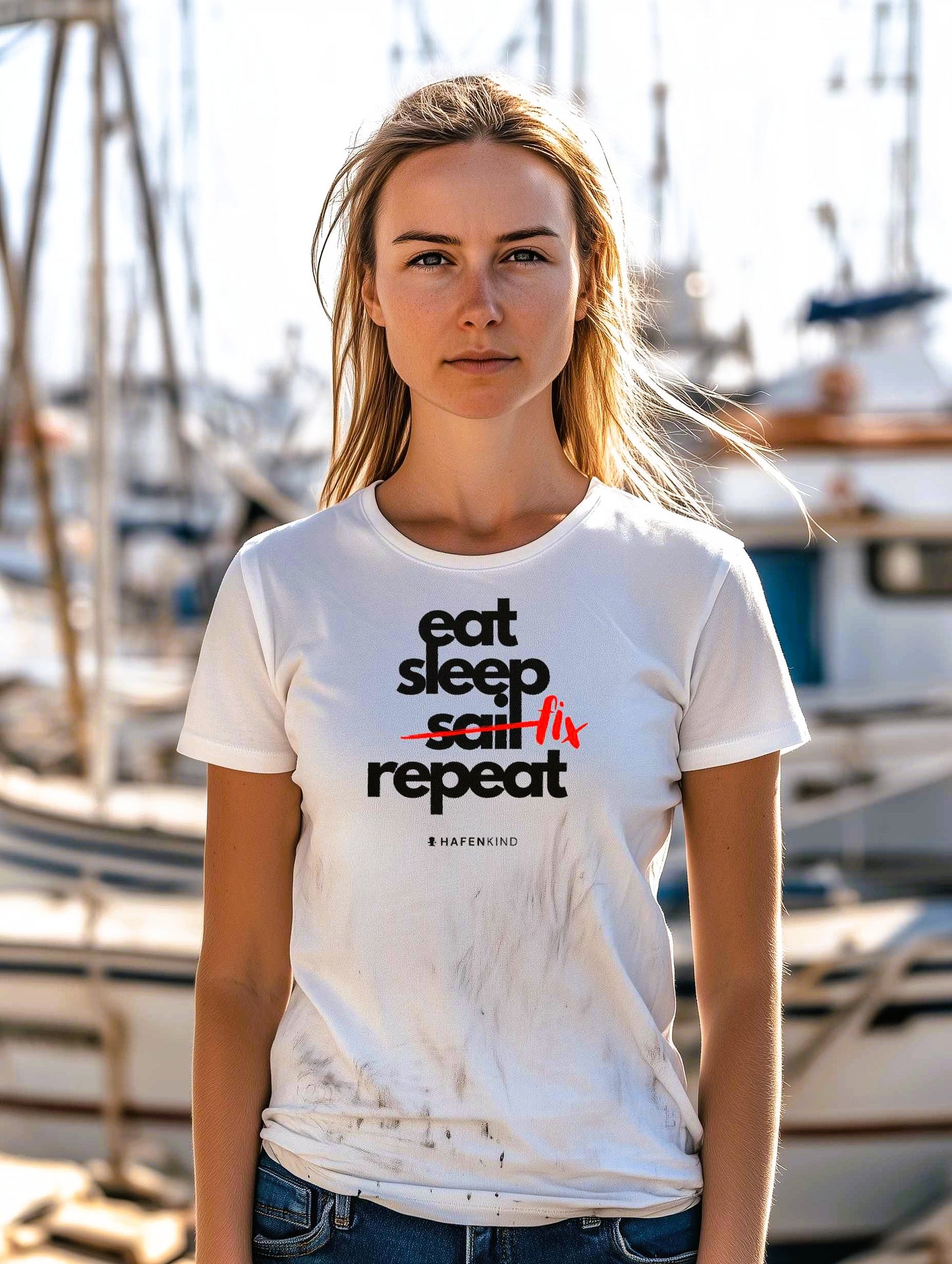 EAT SLEEP FIX REPEAT - Shirt Damen