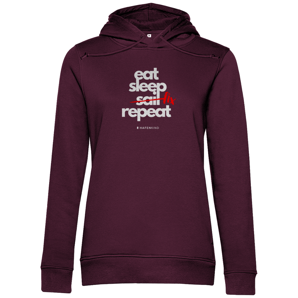 EAT SLEEP FIX REPEAT - Premium Bio Hoodie Damen