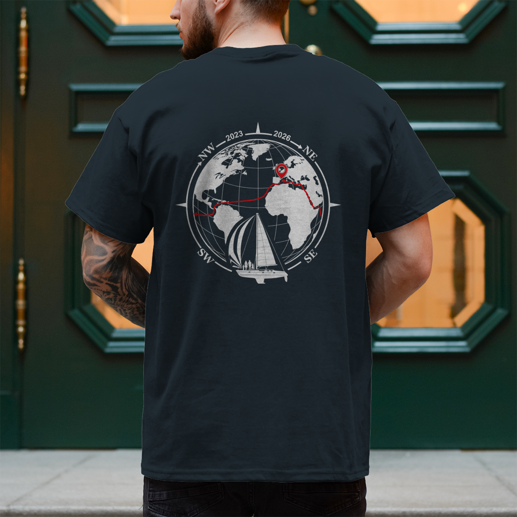 Aquarel Weltumsegler-Shirt DIGITALE CREW Männer