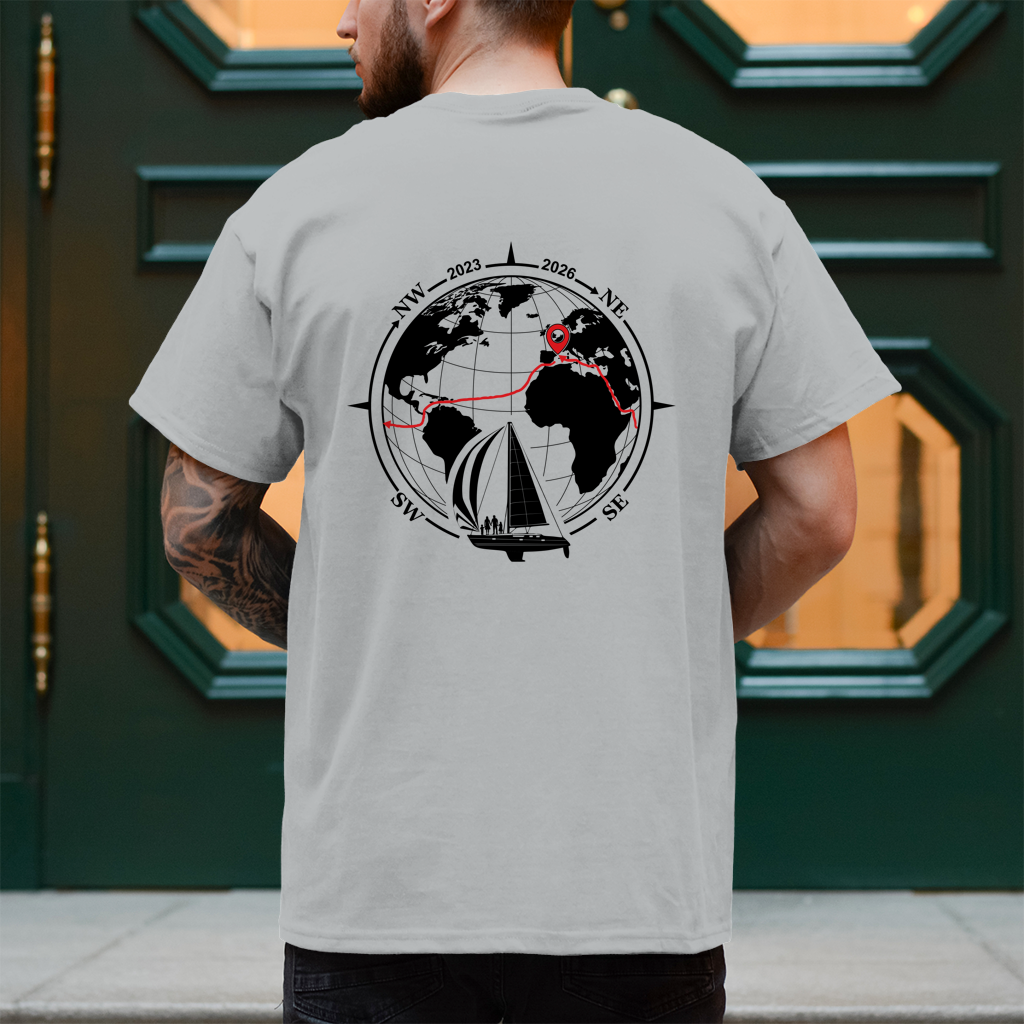 Aquarel Weltumsegler-Shirt DIGITALE CREW Männer