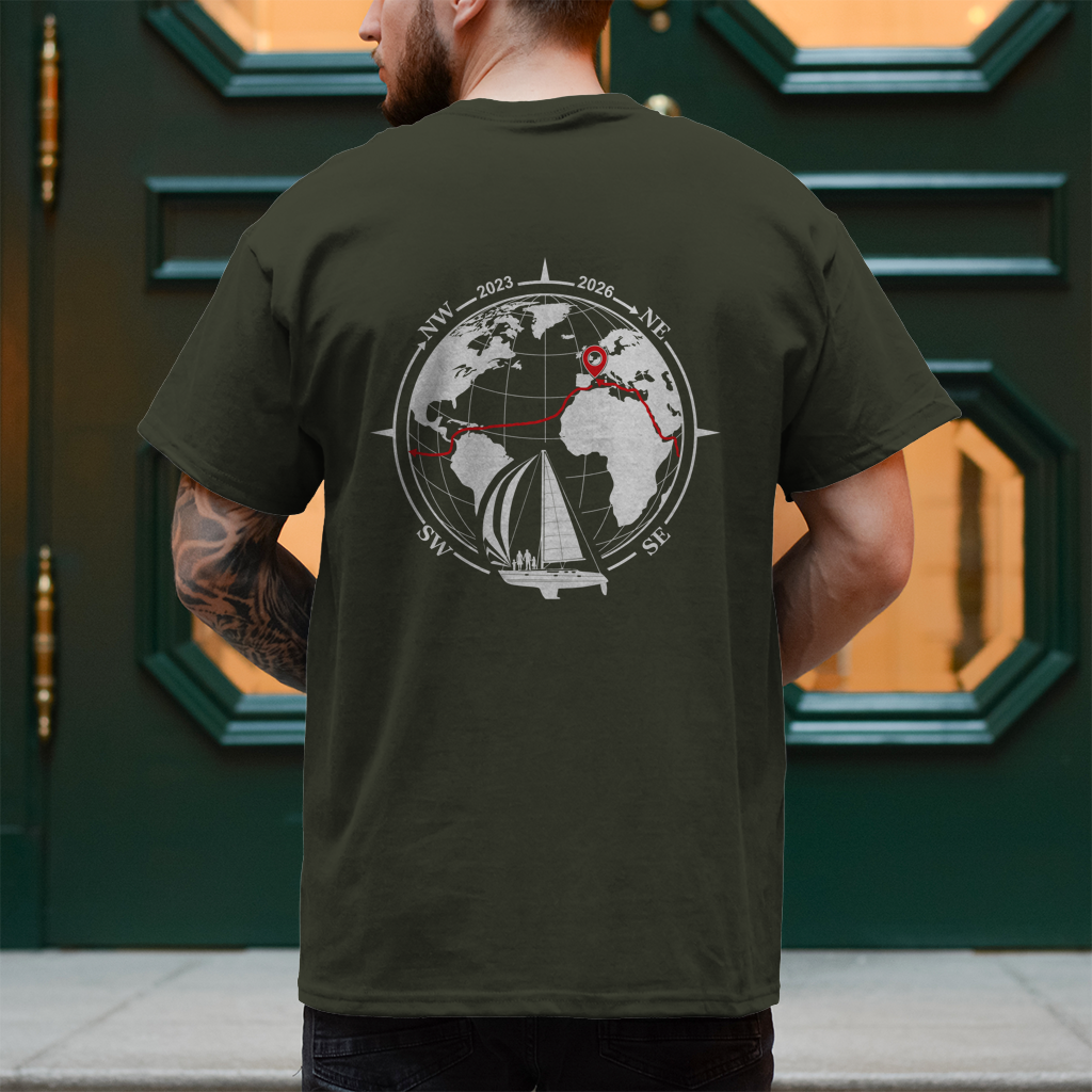 Aquarel Weltumsegler-Shirt DIGITALE CREW Männer