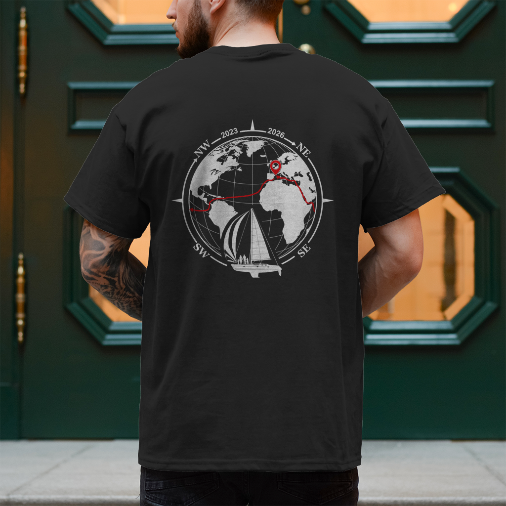 Aquarel Weltumsegler-Shirt DIGITALE CREW Männer
