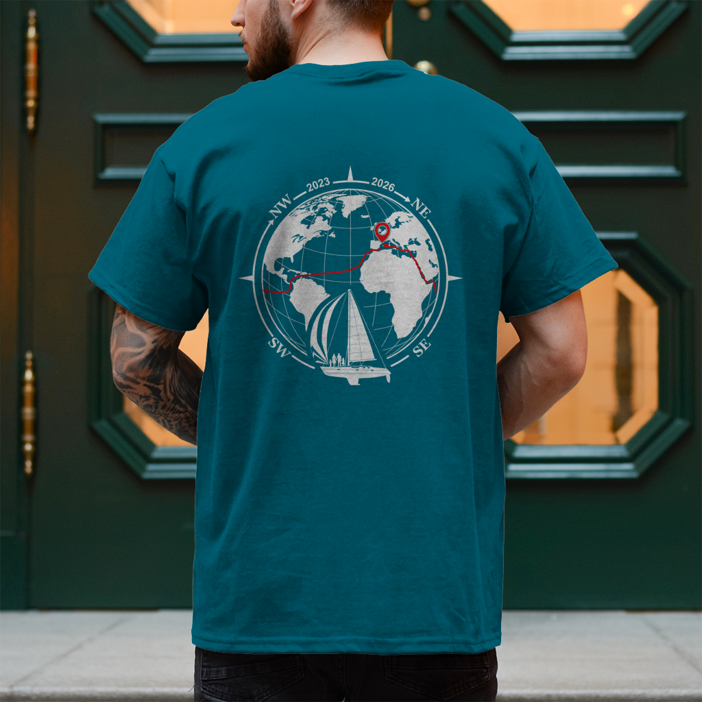 Aquarel Weltumsegler-Shirt DIGITALE CREW Männer