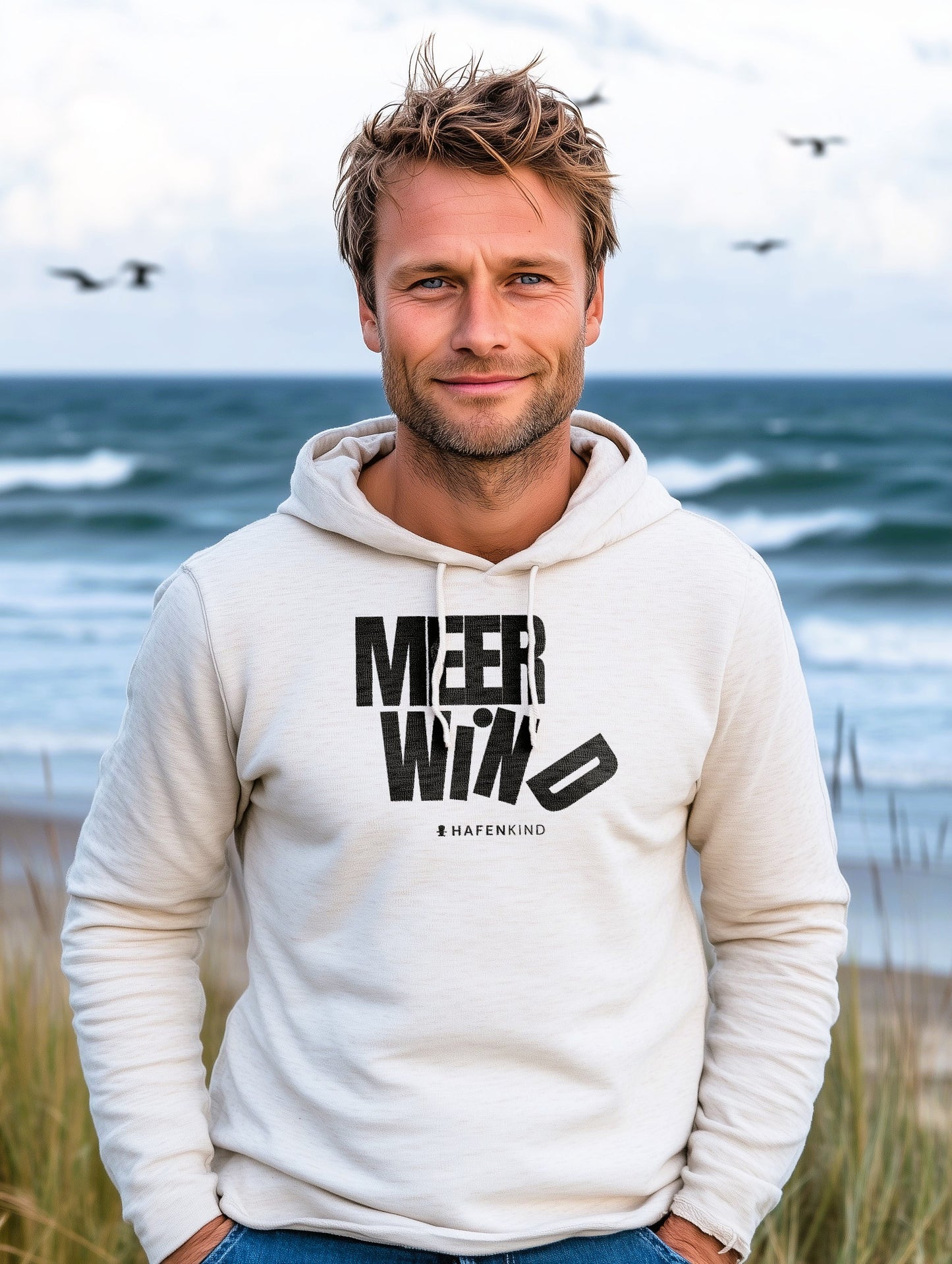 MEER WIND - Organic Hoodie Herren